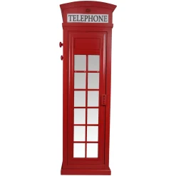 Armadio Multiuso 1 Anta Rosso Beige 2 Ripiani Appendiabiti 68x215h cm, Cassetti - Pachino