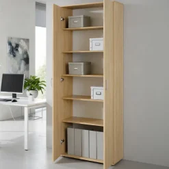 Armadi Multiuso 2 Ante > Dmora Armadio Multiuso 2 Ante 5 Ripiani Apertura Battente 70x189h cm, 2 Ante - Pazzano Beige