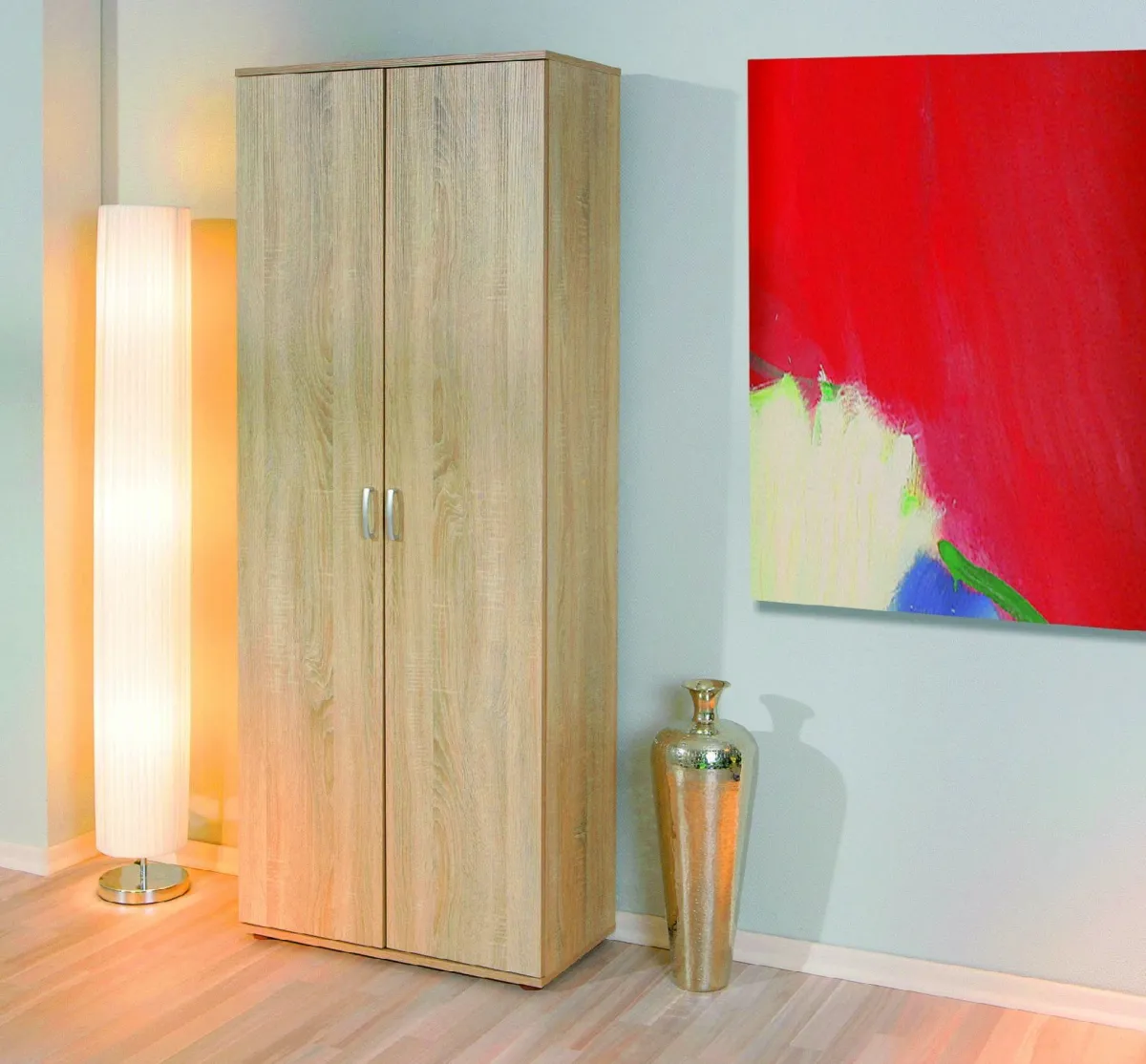 Armadi Multiuso 2 Ante > Dmora Armadio Multiuso 2 Ante 5 Ripiani Apertura Battente 70x189h cm, 2 Ante - Pazzano Beige
