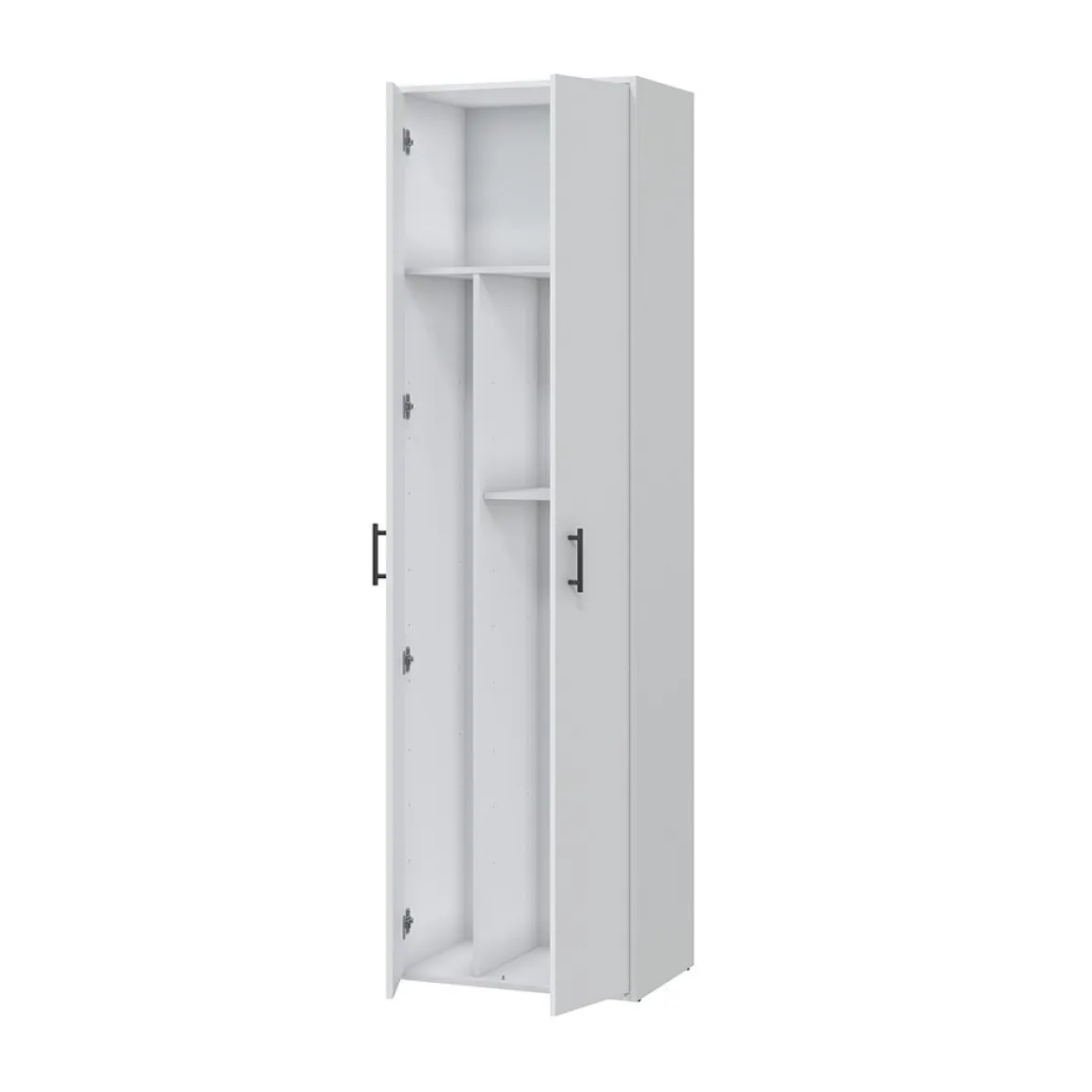Armadi Multiuso 2 Ante > Dmora Armadio Multiuso 2 Ante 3 Ripiani 2 Ante 35x195h cm, Ideale per Lavanderia Made in Italy - Gilroy Bianco