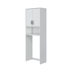 Armadi Multiuso 2 Ante > Dmora Armadio Multiuso 2 Ante 3 Ripiani Apertura Battente 80x206h cm, 2 Ante - Mileto Bianco