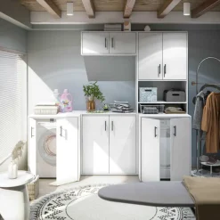 Armadi Multiuso 2 Ante > Dmora Armadio Multiuso 2 Ante 3 Ripiani Apertura Battente 80x206h cm, 2 Ante - Mileto Bianco