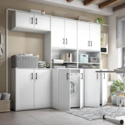 Armadi Multiuso 2 Ante > Dmora Armadio Multiuso 2 Ante 3 Ripiani Apertura Battente 80x206h cm, 2 Ante - Mileto Bianco