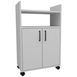 Armadio Multiuso 2 Ante Bianco 4 Ripiani 2 Ante 60x97h cm, 3 Vani - Marzi