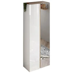 Armadi Multiuso 2 Ante > Dmora Armadio Multiuso 2 Ante un Ripiano Apertura Battente 80x34h cm, 3 Ante - Vergemoli Bianco
