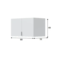 Armadio Multiuso 2 Ante Bianco un Ripiano Apertura Battente 80x49h cm, 2 Ante - Carre