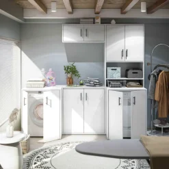 Armadi Multiuso 2 Ante > Dmora Armadio Multiuso 2 Ante un Ripiano Apertura Battente 80x88h cm, 2 Ante - Senorbi Bianco