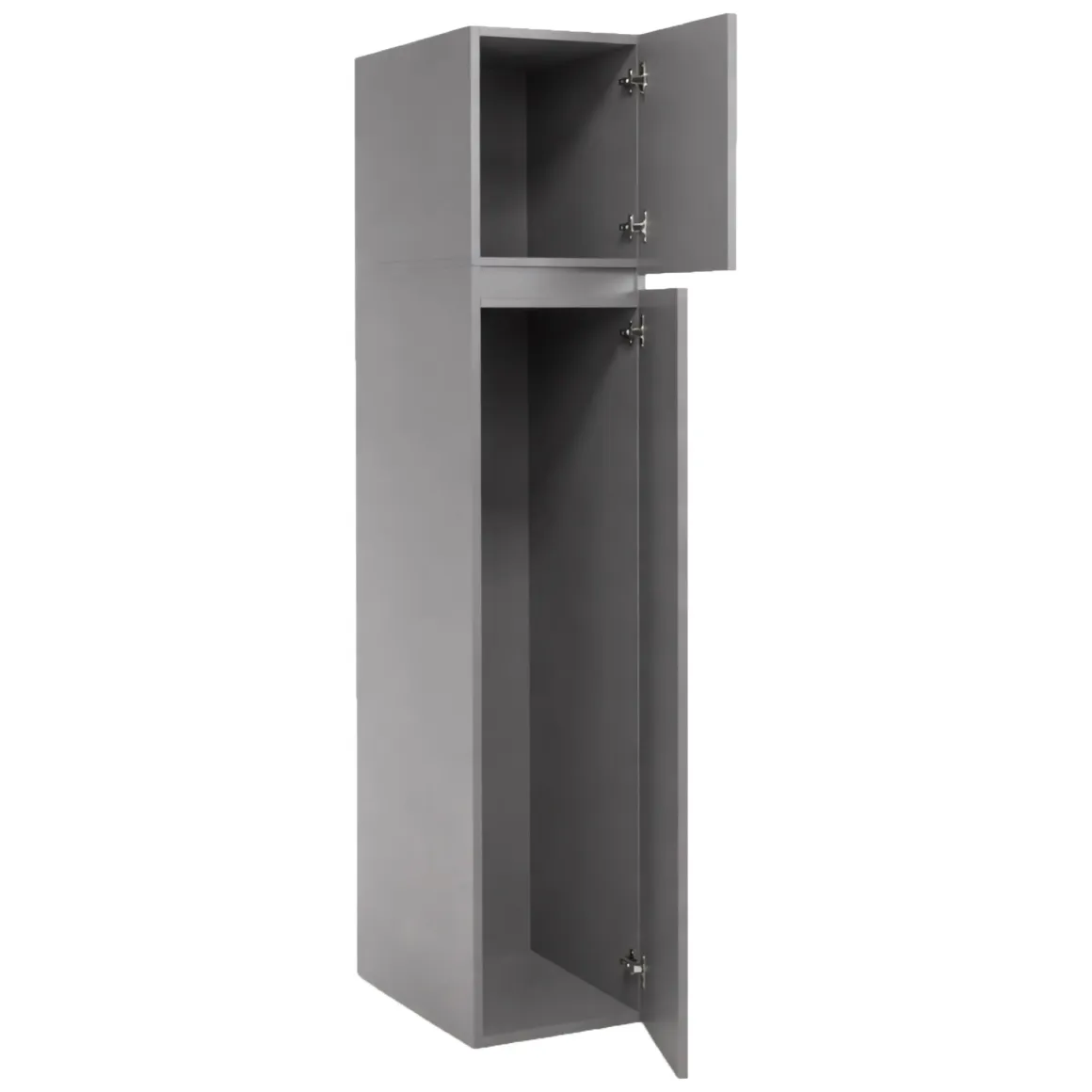Armadio Multiuso 2 Ante Grigio 3 Ripiani 2 Ante 35x195h cm, Ideale per Lavanderia Made in Italy - Gilroy