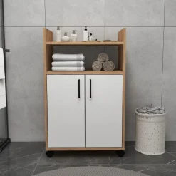 Armadi Multiuso 2 Ante > Dmora Armadio Multiuso 2 Ante 4 Ripiani 6 Vani 104x180h cm, 2 Ante - Pezzana Marrone Rovere