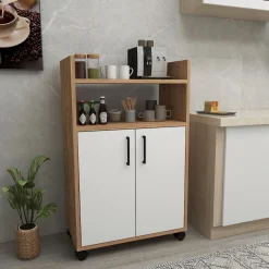 Armadi Multiuso 2 Ante > Dmora Armadio Multiuso 2 Ante 4 Ripiani 6 Vani 104x180h cm, 2 Ante - Pezzana Marrone Rovere
