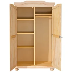 Armadi Multiuso 2 Ante > Dmora Armadio Multiuso 2 Ante 4 Ripiani 6 Vani 104x180h cm, 2 Ante - Pezzana Marrone Rovere