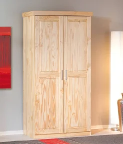 Armadio Multiuso 2 Ante Marrone Rovere Appendiabiti un Ripiano 95x190h cm, 2 Ante - Terzorio