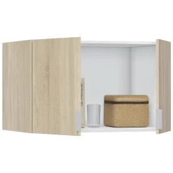 Armadio Multiuso 2 Ante Marrone Rovere un Ripiano un Vano 80x49h cm, 2 Ante - Carre