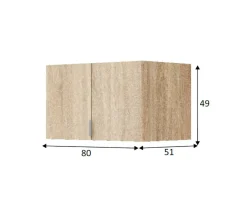 Armadio Multiuso 2 Ante Marrone Rovere un Ripiano un Vano 80x49h cm, 2 Ante - Carre