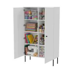 Armadi Multiuso 2 Ante > Dmora Armadio multiuso 2 ante Sedilo, 100x39 h166 cm, Bianco