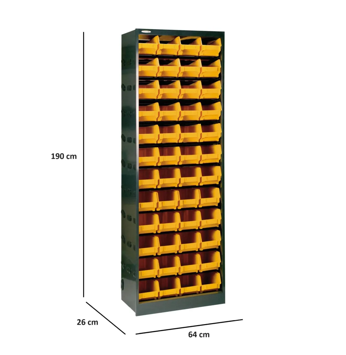 Bagno|Ingresso > Dmora Armadio multiuso Dandreoll, Nero e Giallo, 64x26h190 cm