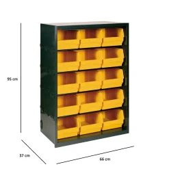 Armadio multiuso Dandreoll, Nero e Giallo, 66x37h95 cm