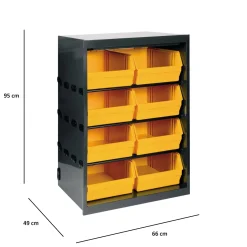 Armadio multiuso Dandreoll, Nero e Giallo, 66x49h95 cm