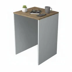 Altri Armadi Multiuso|Camera Da Letto > Dmora Armadio Multiuso Grande Marrone Noce Bianco un Ripiano Vano per Lavatrice 65x92h cm, un Vano - Boris Bianco, Marrone Noce