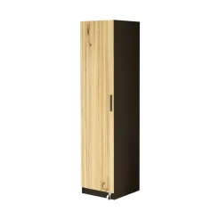 Armadi Multiuso 1 Anta > Dmora Armadio nero e noce slim 41x176h cm - Gaemi Nero, Marrone Noce