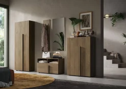 Armadi Multiuso 2 Ante > Dmora Armadio noce ante battenti 78x116h cm - Harvey Marrone Noce
