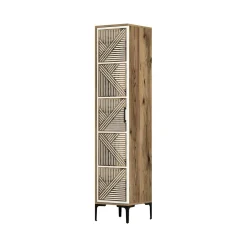 Armadi Multiuso 1 Anta|Camera Da Letto > Dmora Armadio noce e bianco 1 anta 47x201h cm - Giusta Bianco, Marrone Noce