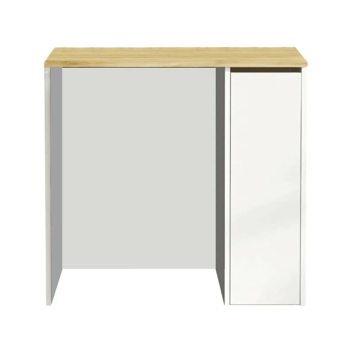 Armadio noce e bianco mobile lavatrice 93x88h cm - Axel