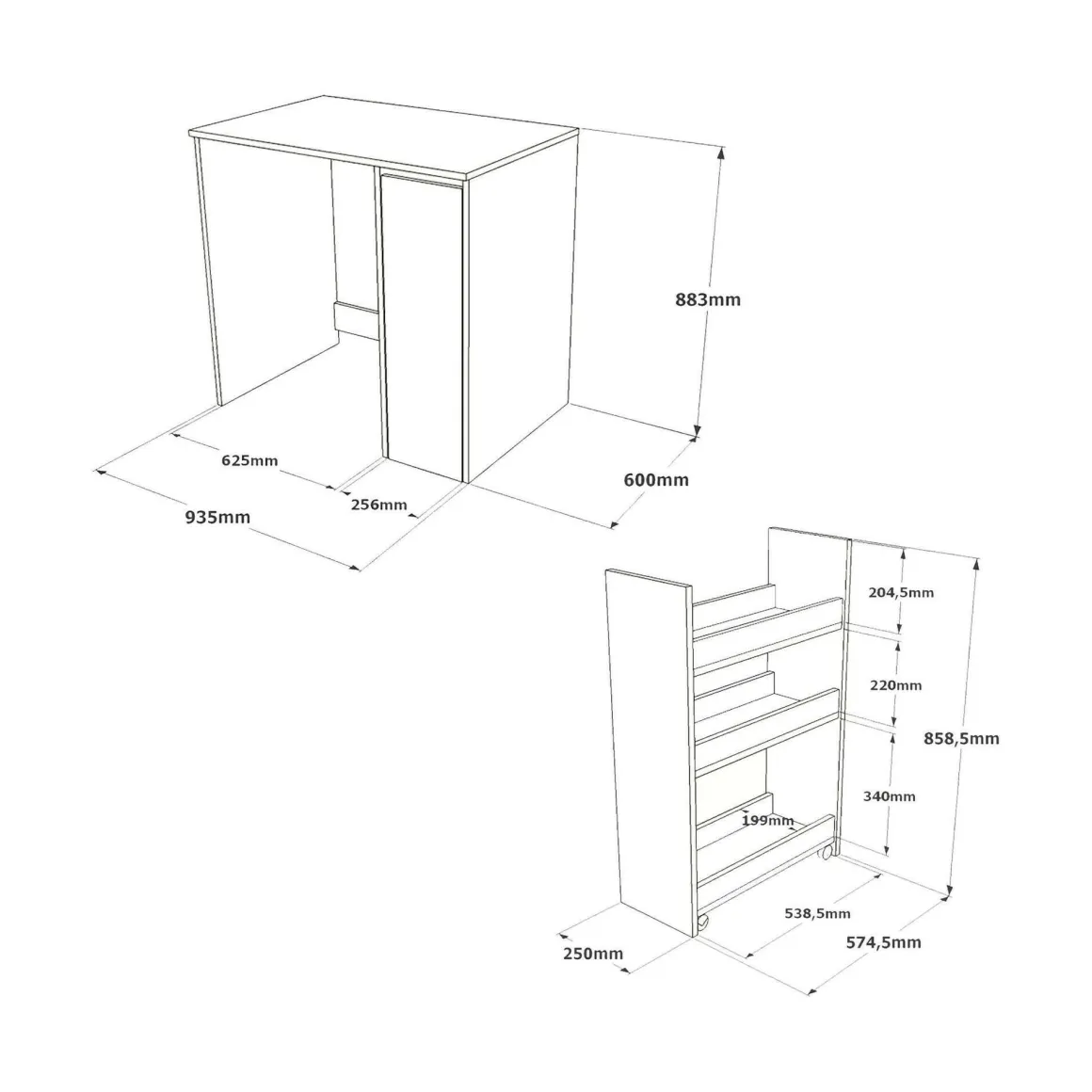Armadio noce e bianco mobile lavatrice 93x88h cm - Axel