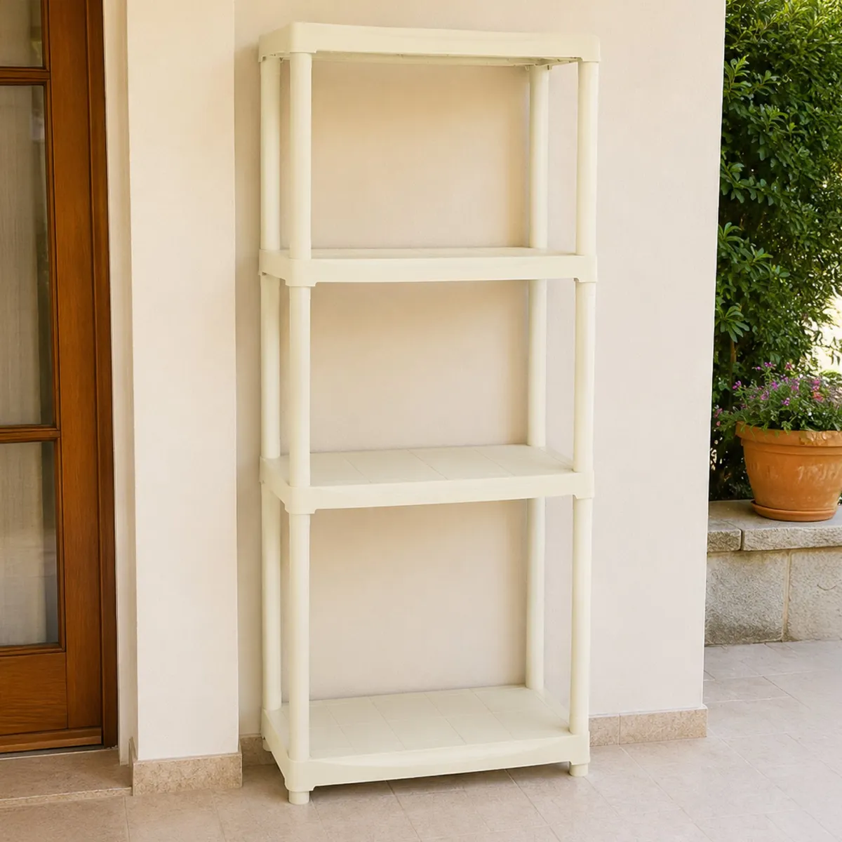 Scaffali|Armadi Da Esterno > Dmora Armadio outdoor 60x133h cm - Gelsomina Bianco