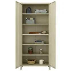 Armadi Multiuso 2 Ante > Dmora Armadio panna ante battenti 80x180h cm - Pezzaze Bianco Panna