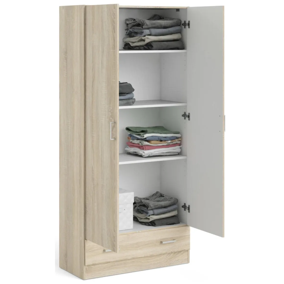 Armadio quercia con cassetto 79x170h cm - Amylya