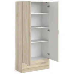 Armadio quercia con cassetto 79x170h cm - Amylya