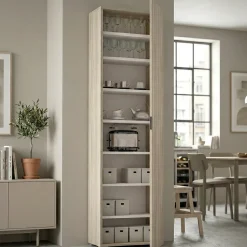 Armadi Multiuso 1 Anta|Camera Da Letto > Dmora Armadio rovere 1 anta 50x182h cm - Abuela Marrone Rovere
