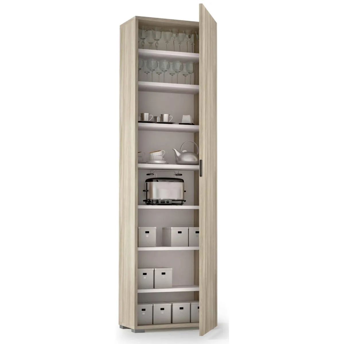 Armadi Multiuso 1 Anta|Camera Da Letto > Dmora Armadio rovere 1 anta 50x182h cm - Abuela Marrone Rovere