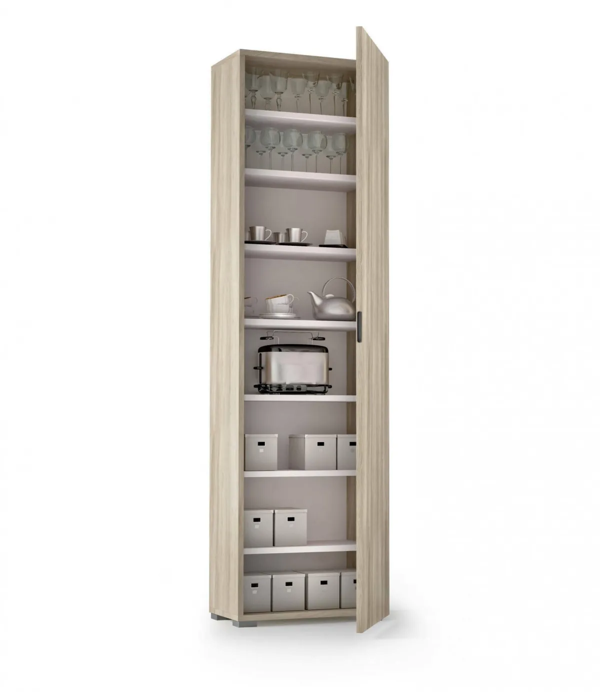 Armadi Multiuso 1 Anta|Camera Da Letto > Dmora Armadio rovere 1 anta 50x182h cm - Abuela Marrone Rovere