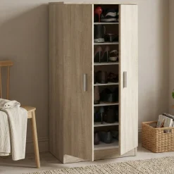 Armadi Multiuso 2 Ante|Camera Da Letto > Dmora Armadio rovere ante battenti 59x180h cm - Altiplano Marrone Rovere