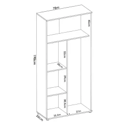 Armadi Multiuso 2 Ante|Camera Da Letto > Dmora Armadio rovere 2 ante 78x190h cm - Arna Marrone Rovere