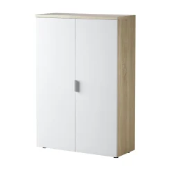Armadio rovere e bianco salvaspazio 80x119h cm - Dionisio