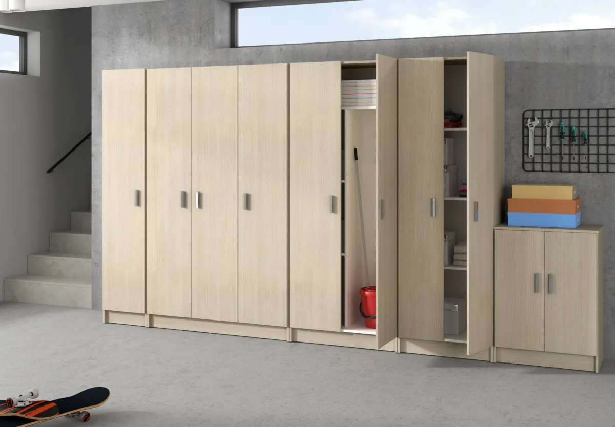 Armadi Multiuso 2 Ante|Camera Da Letto > Dmora Armadio rovere salvaspazio 59x180h cm - Aragorn Marrone Rovere