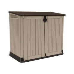 Armadi Da Esterno > Dmora Armadio terrazzo 2 ante 132x113h cm - Gander Beige