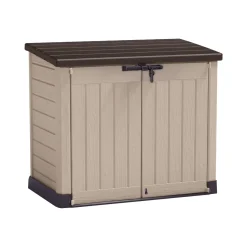 Armadi Da Esterno > Dmora Armadio terrazzo 2 ante 146x120h cm - Hinton Beige
