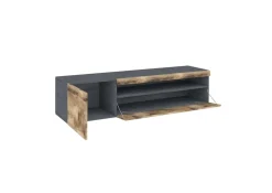 Base TV acero e ardesia 150x40x37h cm - Aquilo