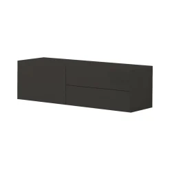 Base TV antracite lucido 110x40x35h cm in legno - Amleto
