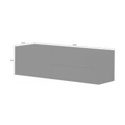 Base TV antracite lucido 110x40x35h cm in legno - Amleto