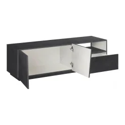 Salotto > Dmora Base TV ardesia 162x44x46h cm 4 ante e 1 cassetto - Acix Grigio Ardesia