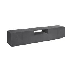 Mobili Porta Tv|Salotto > Dmora Base TV ardesia 244x44x46h cm 6 ante e 1 cassetto - Aemilor Grigio Ardesia
