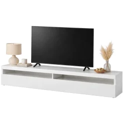 Mobili Porta Tv|Salotto > Dmora Base TV ardesia 200x45x36h cm 2 ante in legno - Akon Grigio Ardesia