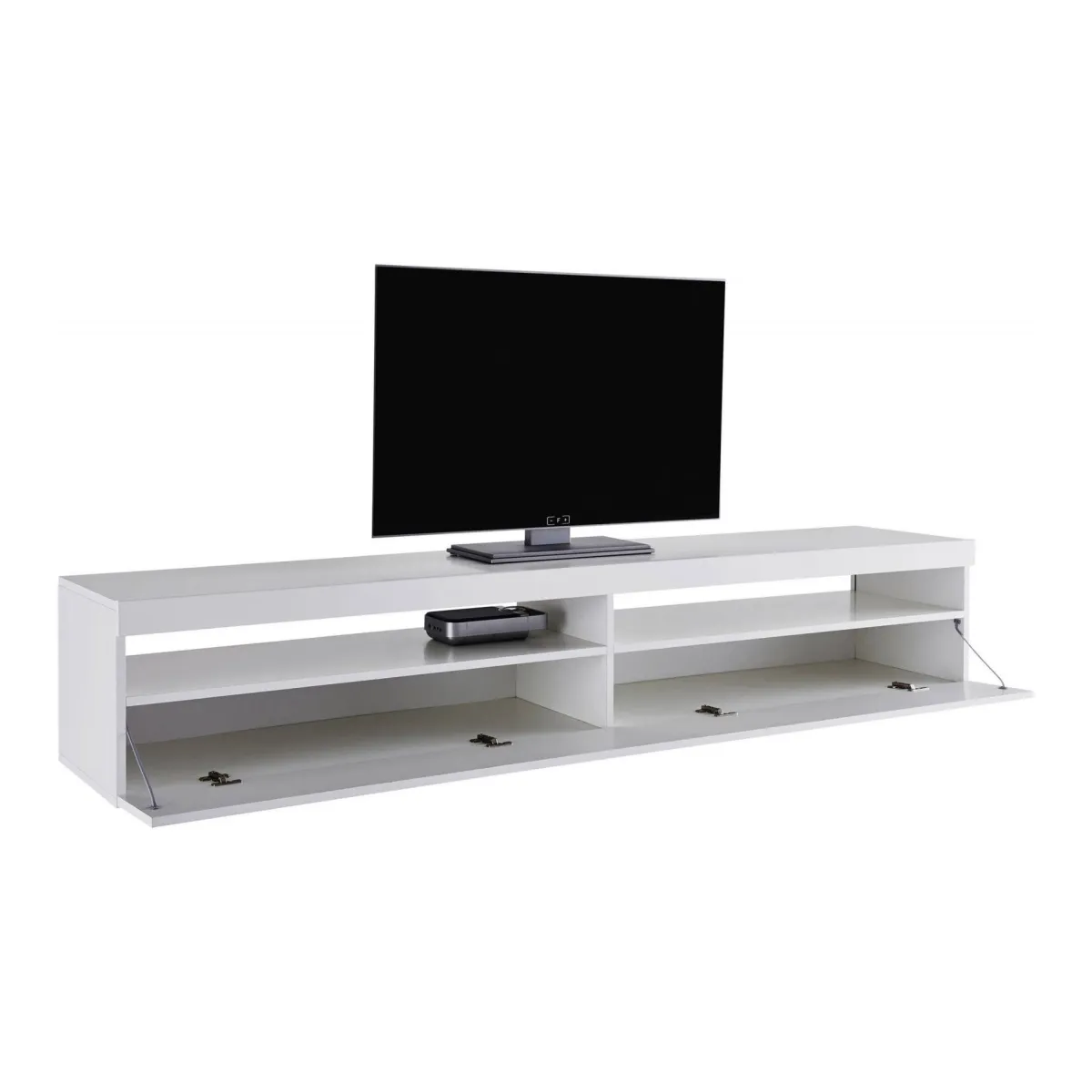 Mobili Porta Tv|Salotto > Dmora Base TV ardesia 200x45x36h cm 2 ante in legno - Akon Grigio Ardesia