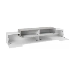 Base TV bianco lucido,cemento 240x45x52h cm 3 ante - Tiche