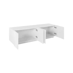 Base TV bianco lucido 162x44x46h cm 4 ante e 1 cassetto - Acix